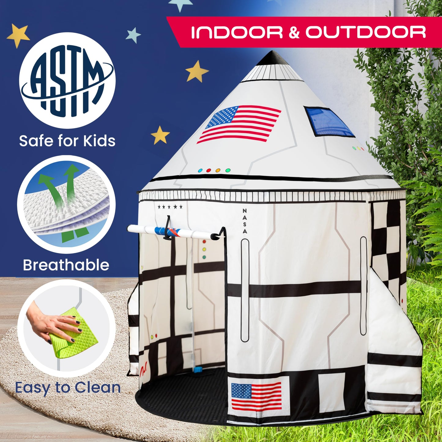W&O Dino Paradise Play Tent with Roar Button - Epic Pop Up Tent for Boys & Girls - Perfect for Indoor & Outdoor Adventures