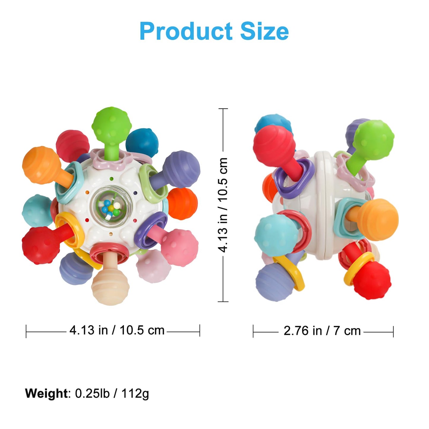 Baby Montessori Sensory Toys for 0-6 6-12 Months, Baby Teether Teething Toys for Babies 0 3 6 9 12 18 Months, Newborn Infant Learning Developmental Toys Gifts for 1 2 Year Old Boys Girls