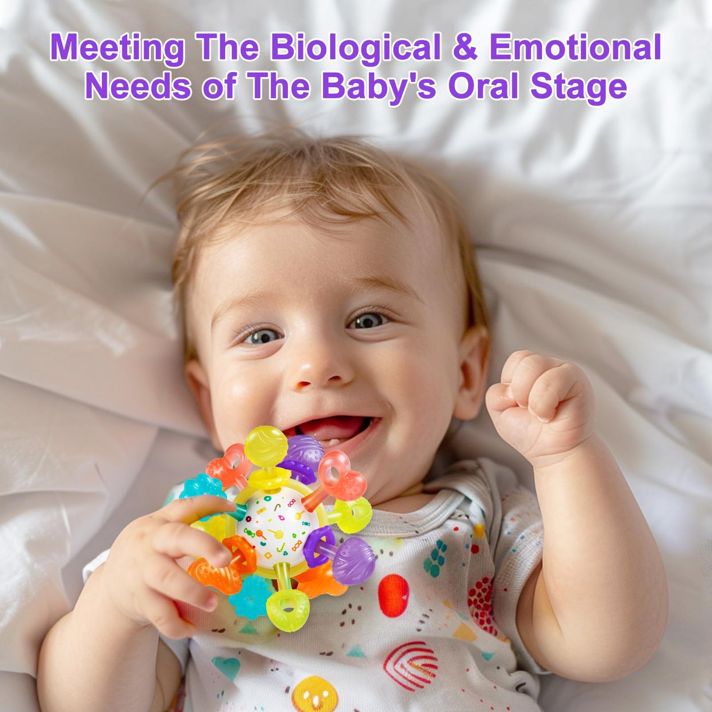 Baby Montessori Sensory Toys for 0-6 6-12 Months, Baby Teether Teething Toys for Babies 0 3 6 9 12 18 Months, Newborn Infant Learning Developmental Toys Gifts for 1 2 Year Old Boys Girls