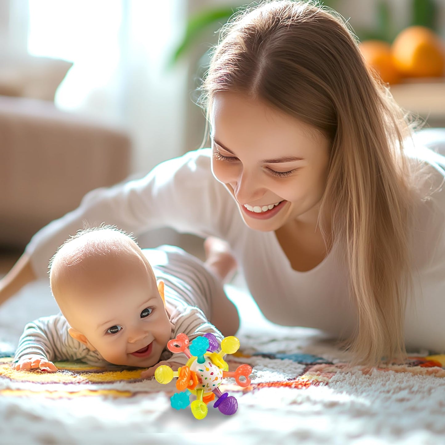 Baby Montessori Sensory Toys for 0-6 6-12 Months, Baby Teether Teething Toys for Babies 0 3 6 9 12 18 Months, Newborn Infant Learning Developmental Toys Gifts for 1 2 Year Old Boys Girls