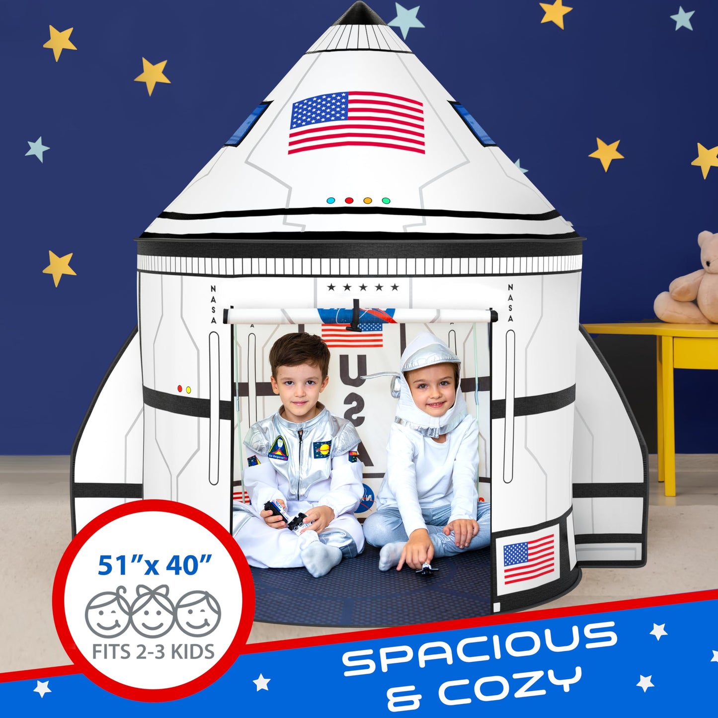 W&O Dino Paradise Play Tent with Roar Button - Epic Pop Up Tent for Boys & Girls - Perfect for Indoor & Outdoor Adventures